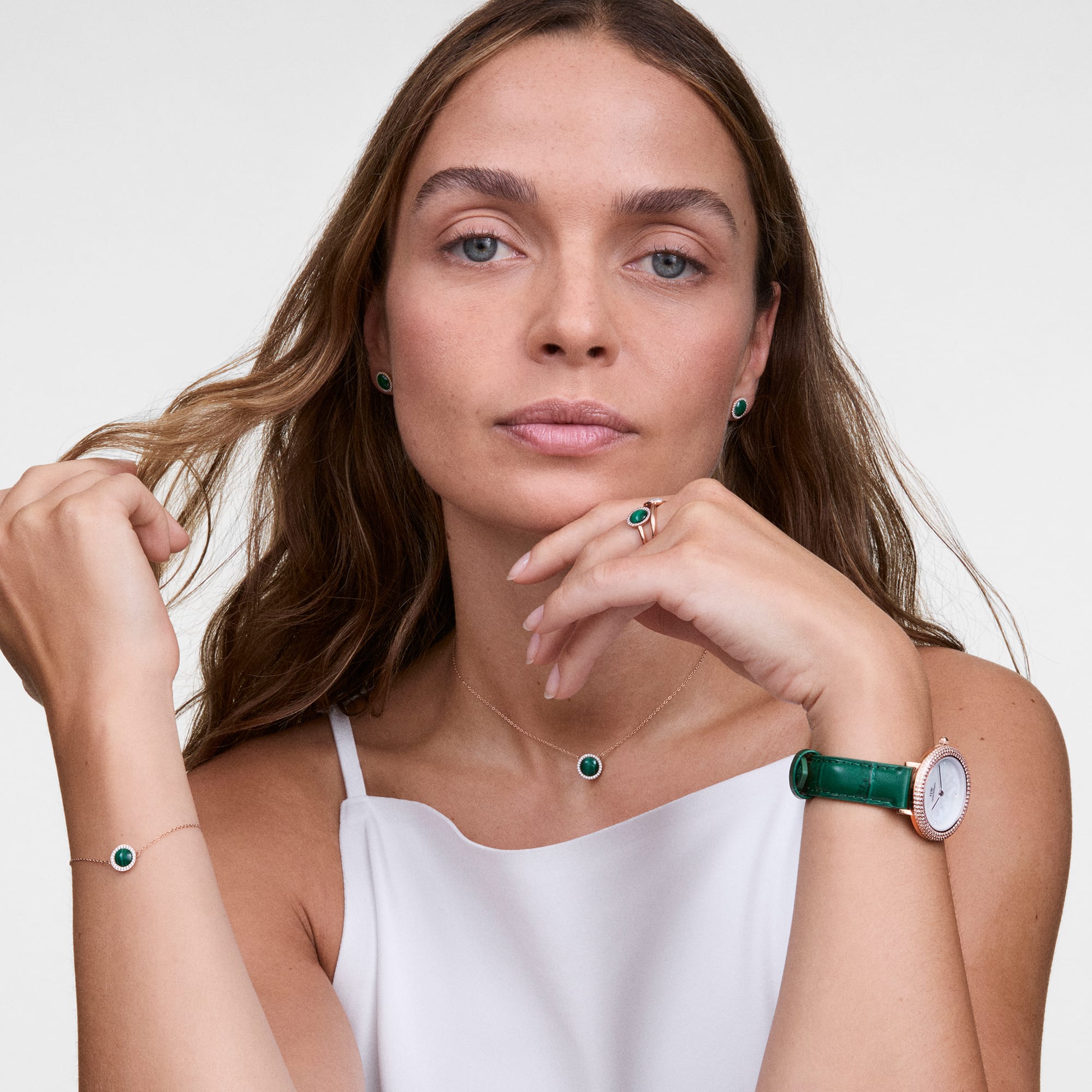 Daniel Wellington Audrey Bracelet Malachite Rose Gold