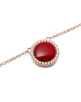 Daniel Wellington Audrey Necklace  Red Agathe Rose Gold