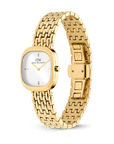 Corta White Grain-Link Gold