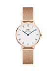 Daniel Wellington Petite Roman Numerals 28 Melrose RG White Watch
