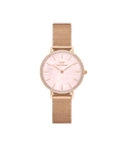 Daniel Wellington Petite 28 Bezel Mesh Pink Mother of Pearl Rose Gold Watch