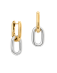 Daniel Wellington Contrast Link Earrings Two Tone Gold