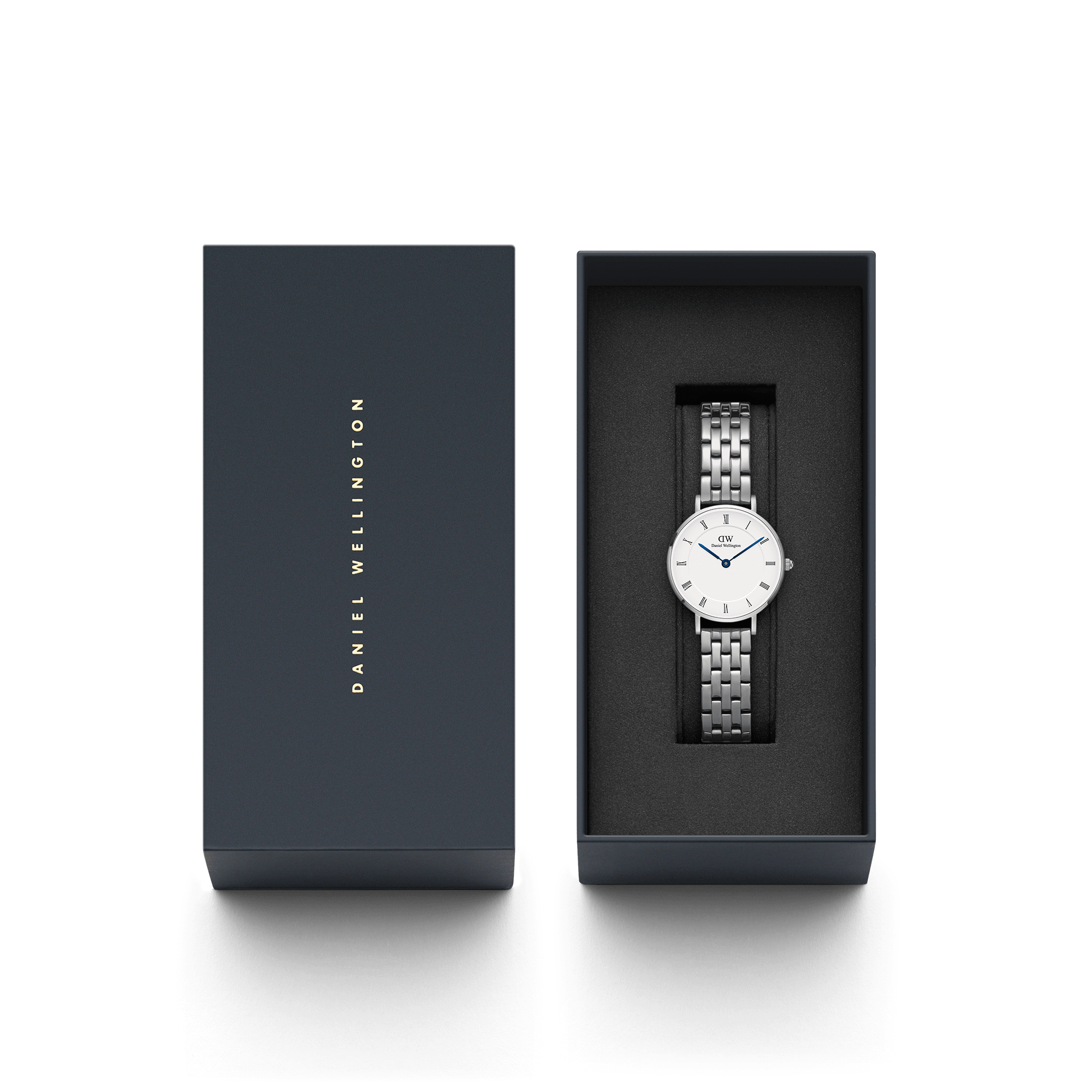 Daniel Wellington Petite Roman Numerals 28 5-Link S White Watch