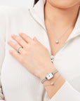 Daniel Wellington Quadro Mini Bezel Lumine 15x18 Sterling S White Watch