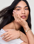 Daniel Wellington Quadro Mini Arch 3-link White Sunray Rose Gold