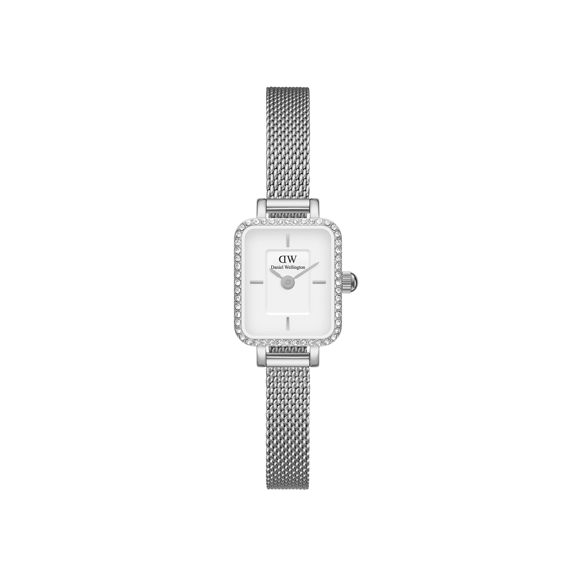 Daniel Wellington Quadro Mini Bezel Lumine 15x18 Sterling S White Watch