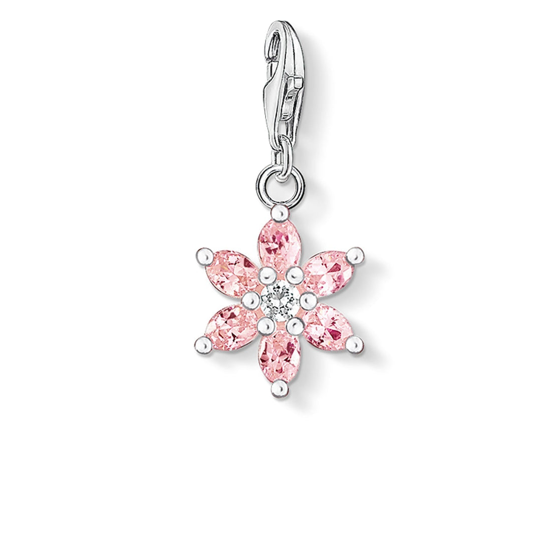 Thomas Sabo Charm Pendant Pink Crystal Flower