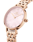 Daniel Wellington Petite Lumine 28 5-Link Rose Gold & Mother of Pearl Pink Watch