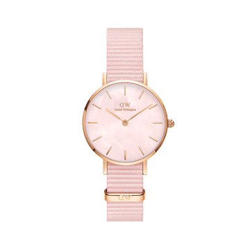 Daniel Wellington Petite 28 Coral Rose Gold Mother of Pearl Watch