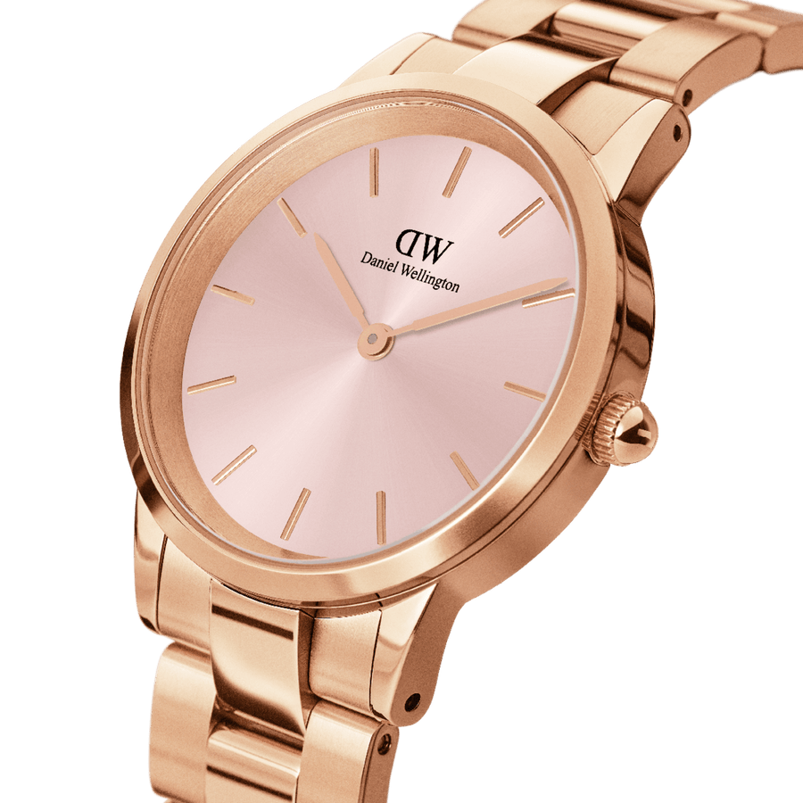 Daniel Wellington Iconic Link 32 Rose Gold & Light Pink Watch