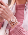 Daniel Wellington Petite 32 Melrose Rose Gold & Light Pink Watch