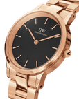 Daniel Wellington Iconic Link 36 Rose Gold & Black Watch