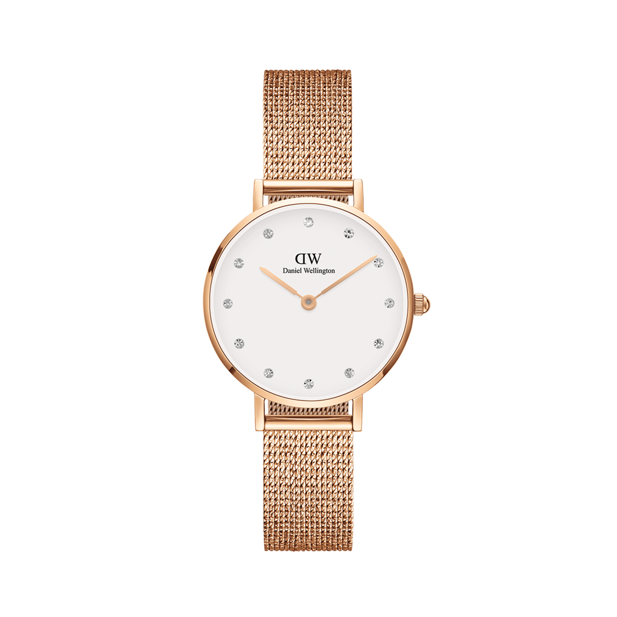 Daniel Wellington Petite 28 Pressed Melrose Lumine Rose Gold &amp; White Watch