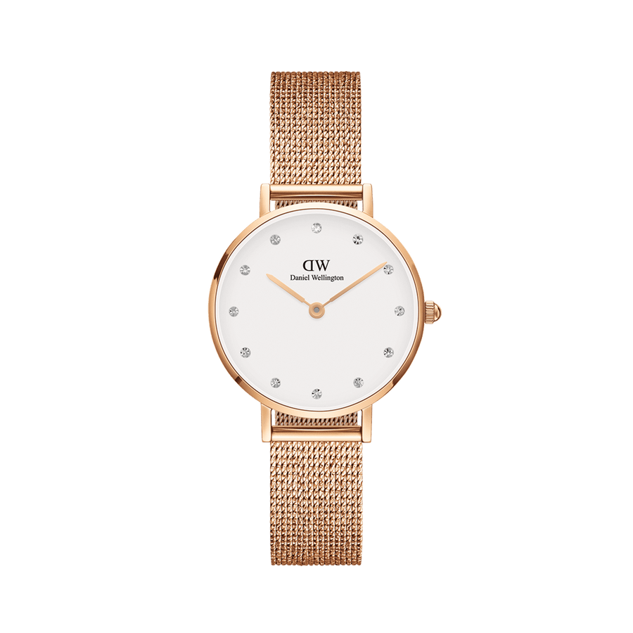 Daniel Wellington Petite 28 Pressed Melrose Lumine Rose Gold & White Watch