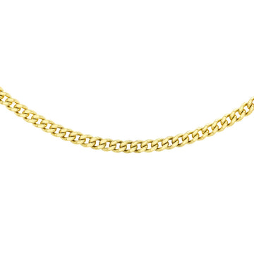 9CT 0.8MM DIAMOND CUT CURB CHAIN