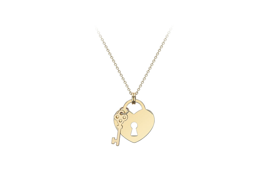 9CT LAYLA PADLOCK & KEY NECKLACE