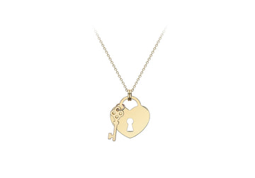 9CT LAYLA PADLOCK & KEY NECKLACE