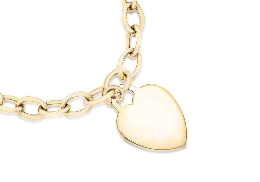 9CT HEART BRACELET