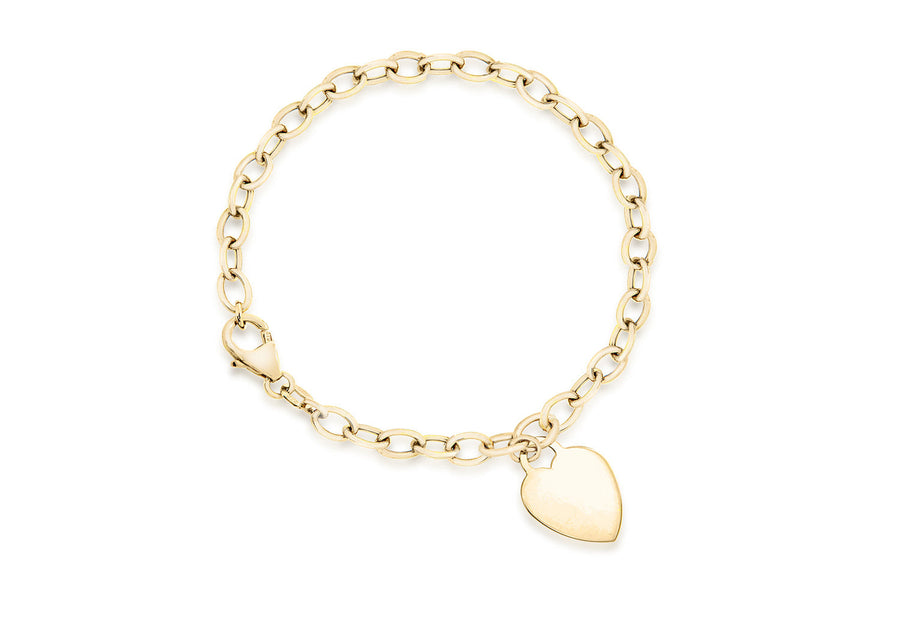 9CT HEART BRACELET