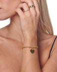 9CT HEART BRACELET