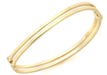 9CT ALBANY HINGED BANGLE