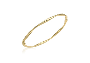 9CT INDIANNA HINGED BANGLE