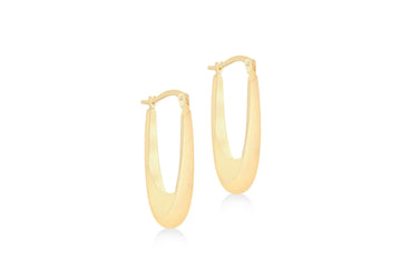 9CT CARMELLA HOOP EARRINGS