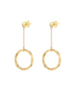 9CT LEIA STUD DROP EARRINGS