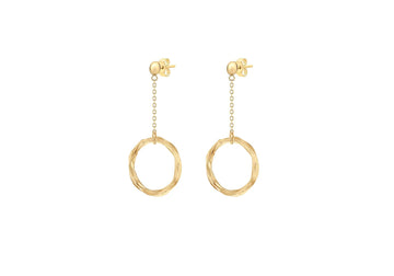 9CT LEIA STUD DROP EARRINGS