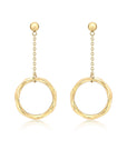 9CT LEIA STUD DROP EARRINGS