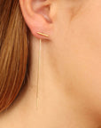 9CT TALIA THREAD EARRINGS