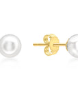 9CT PEONY PEARL STUD EARRINGS