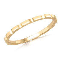 9CT GOLD BRICK STACKER RING