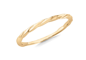 9CT GOLD TWIST STACKER RING