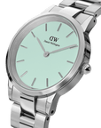 Daniel Wellington Iconic Link 28 Silver & Mint Watch