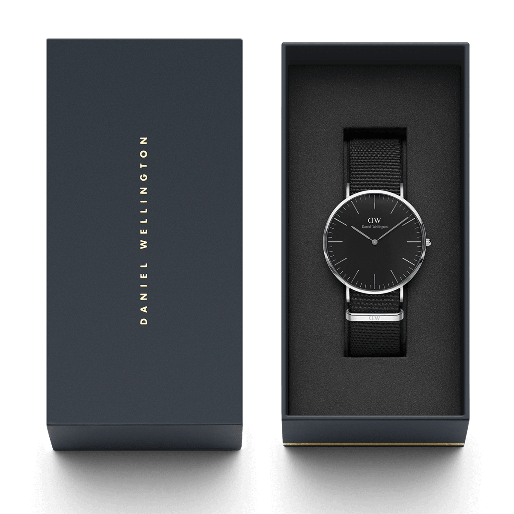 Daniel Wellington Classic 40 Cornwall Silver &amp; Black Watch