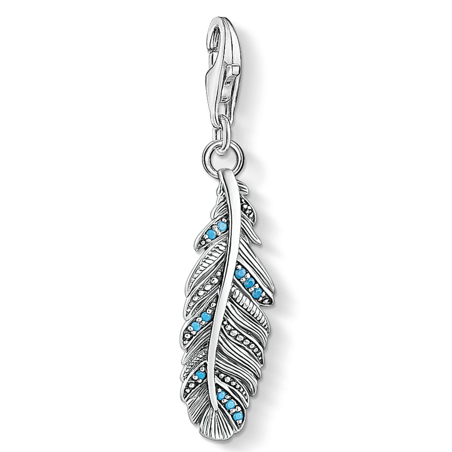 Thomas Sabo Charm pendant &quot;feather turquoise&quot;