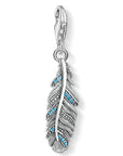 Thomas Sabo Charm pendant "feather turquoise"