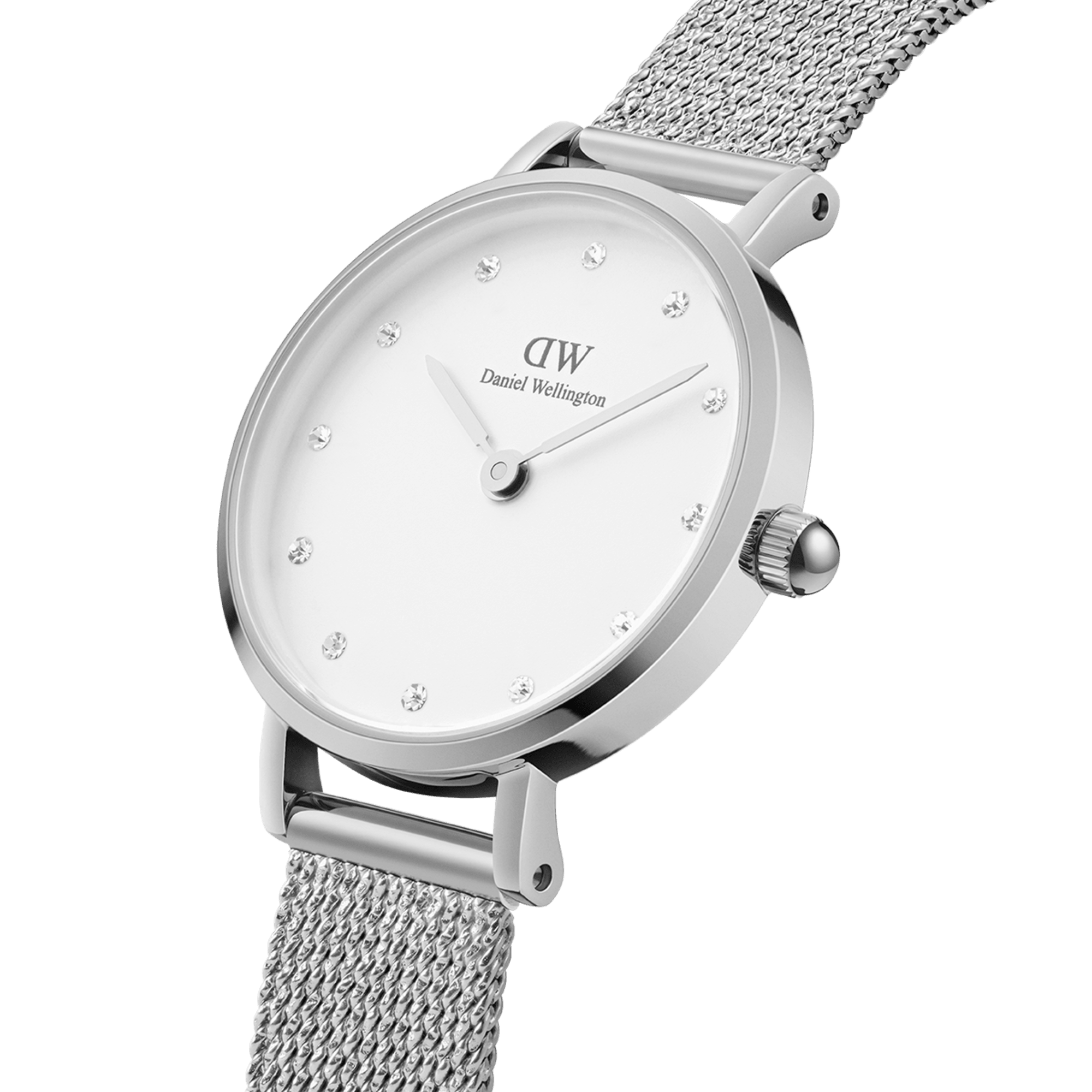 Daniel Wellington Petite 28 Pressed Sterling Lumine Silver &amp; White Watch