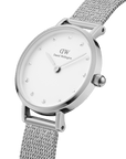 Daniel Wellington Petite 28 Pressed Sterling Lumine Silver & White Watch