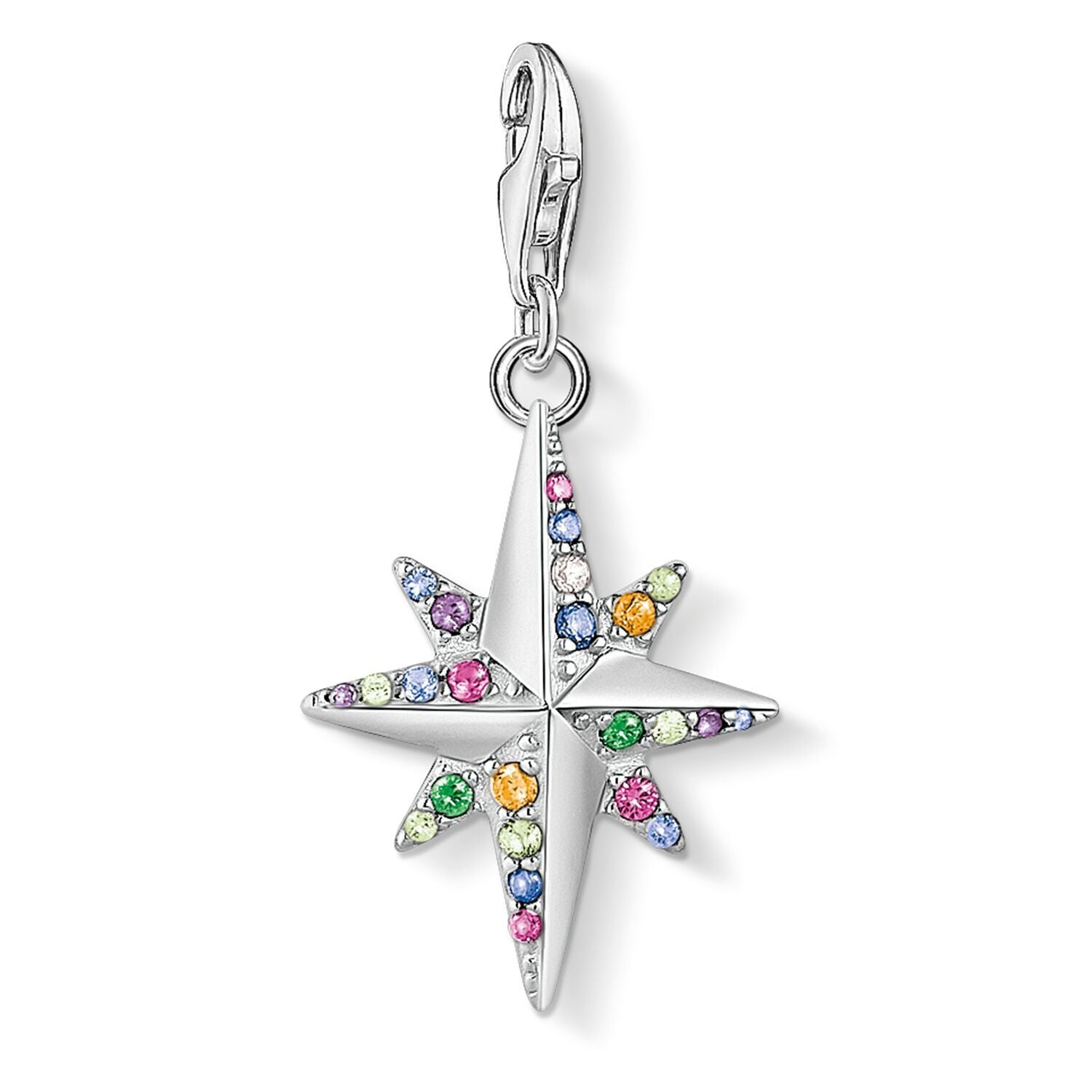 Thomas Sabo Charm Pendant Colourful Star, Silver