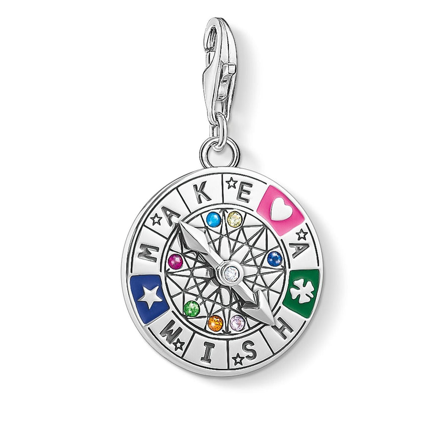 Thomas Sabo Charm Pendant Wheel Of Fortune - Make A Wish