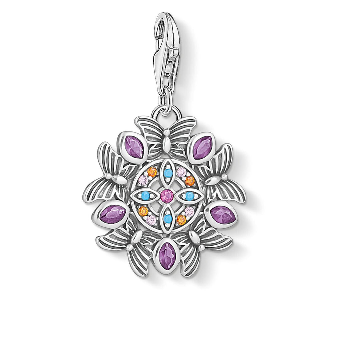 Thomas Sabo Charm Pendant Amulet Kaleidoscope Butterfly Silver