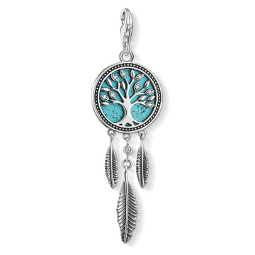 Thomas Sabo Charm Pendant Dreamcatcher Tree Of Love Turquoise