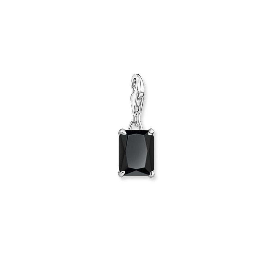 Thomas Sabo Charm Pendant Black Stone Silver