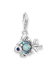 Thomas Sabo Charm pendant fish with blue stones silver