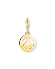 THOMAS SABO Charm pendant peace with colourful stones gold