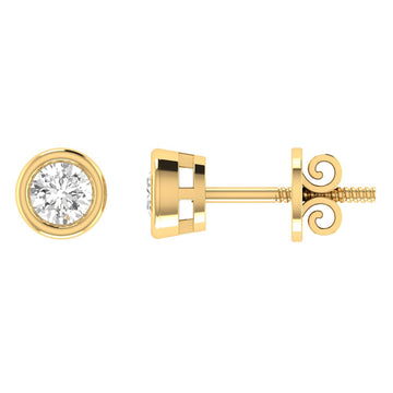 PRIMA 18CT BEZEL SET DIAMOND STUDS