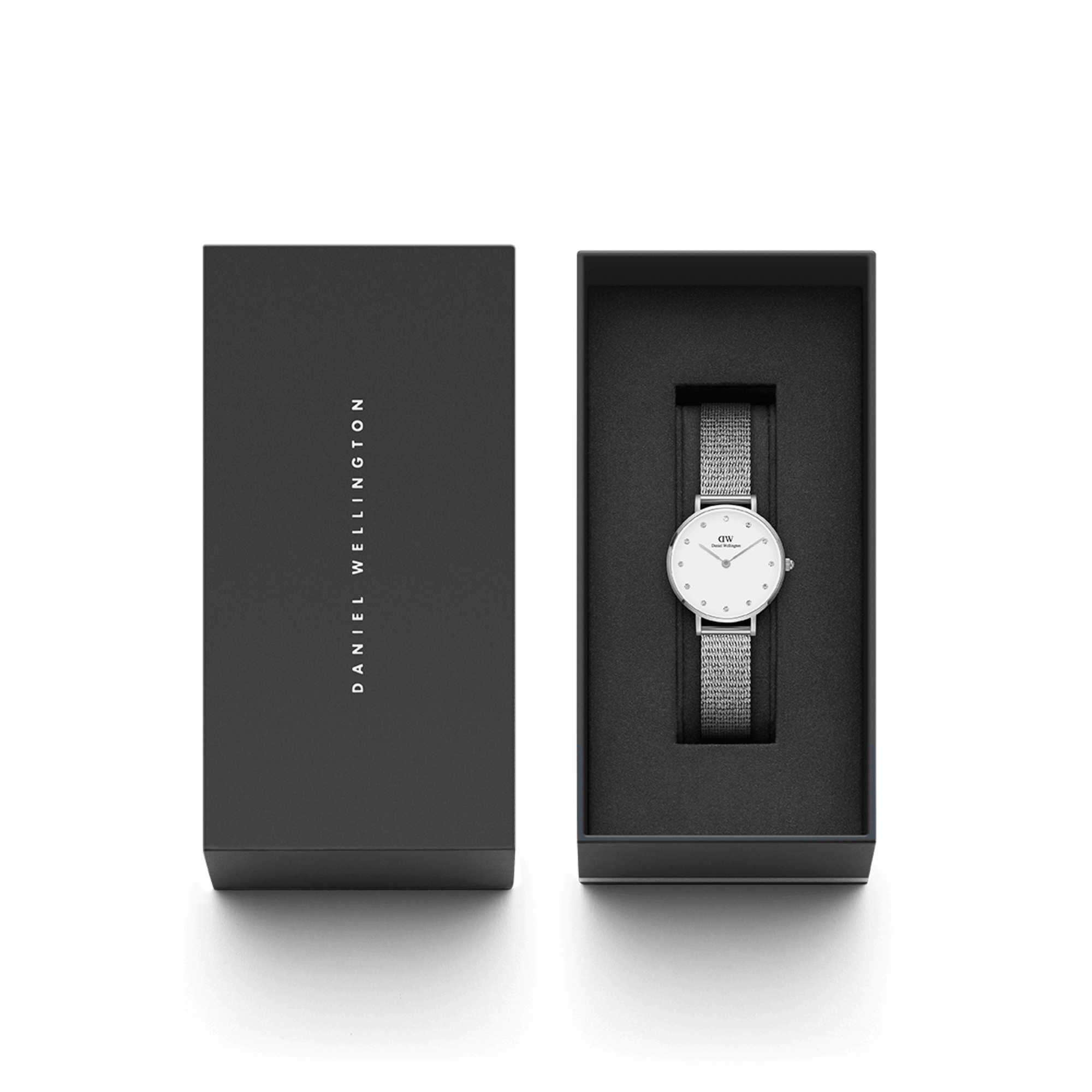 Daniel Wellington Petite 28 Pressed Sterling Lumine Silver &amp; White Watch