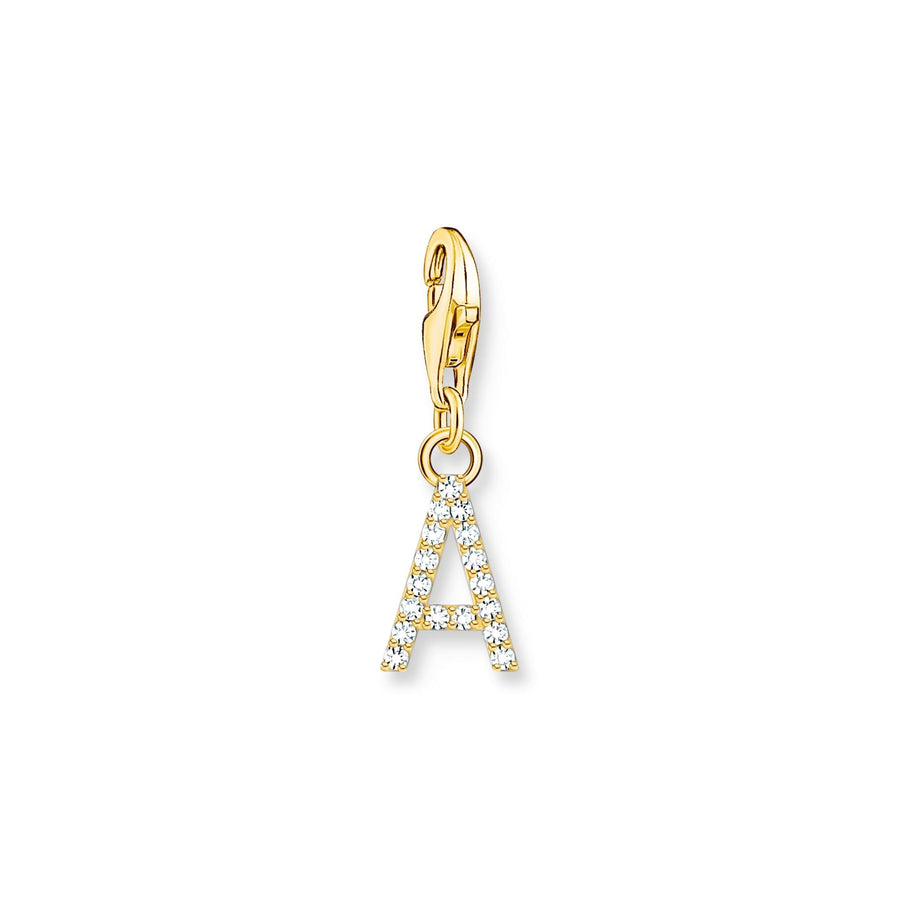 THOMAS SABO Charm Pendant Letter A Gold Plated